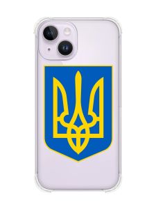 Чохол із потовщеними кутами на iPhone 14 :: Тризуб Україна (принт 256)