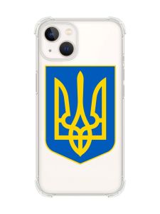 Чохол із потовщеними кутами на iPhone 14 Plus :: Тризуб Україна (принт 256)