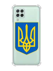 Чохол з потовщеними кутами на Samsung Galaxy A22 4G/M32/M22 :: Тризуб Україна (принт 256)