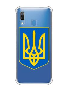 Чохол з потовщеними кутами на Samsung Galaxy A30 (2019) / A20 (2019) :: Тризуб Україна (принт 256)