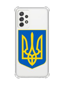 Чохол з потовщеними кутами на Samsung Galaxy A72 :: Тризуб Україна (принт 256)