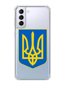 Чохол з потовщеними кутами на Samsung Galaxy S21 Plus :: Тризуб Україна (принт 256)