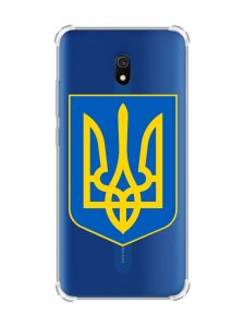 Чохол з потовщеними кутами на Xiaomi Redmi 8A :: Тризуб Україна (принт 256)