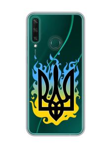 Прозорий чохол на Huawei Y6p :: Тризуб Полум'я (принт 257)