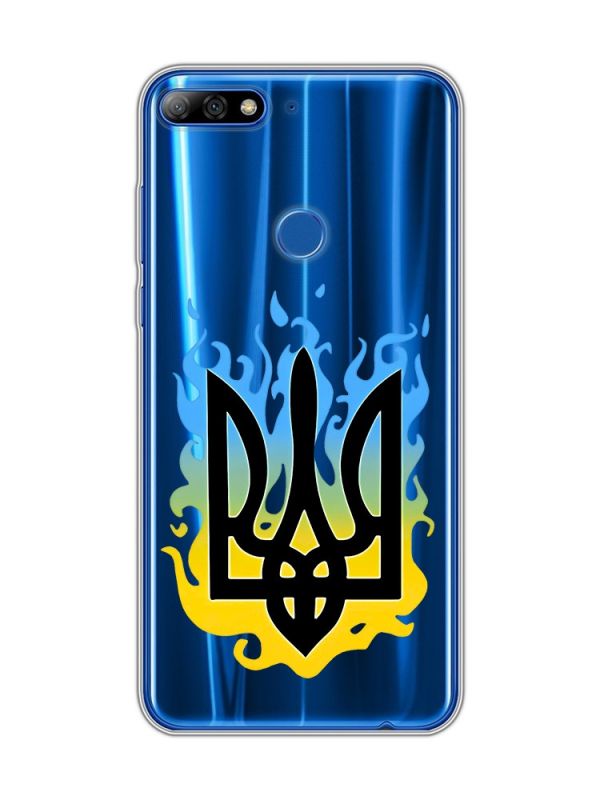 Прозорий чохол на Huawei Y7 2018 / Y7 prime 2018 :: Тризуб Полум'я (принт 257)