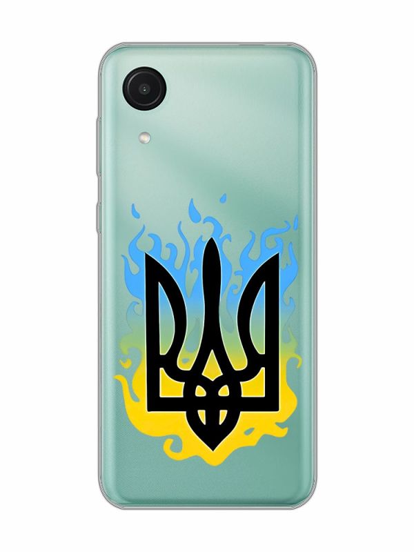 Прозорий чохол на Samsung Galaxy A03 Core / A032 :: Тризуб Полум'я (принт 257)