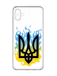 Прозорий чохол на Samsung Galaxy A04e/A042 :: Тризуб Полум'я (принт 257)