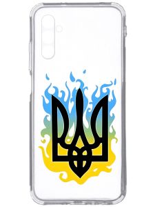 Прозорий чохол на Samsung Galaxy A34 5G/A346 :: Тризуб Полум'я (принт 257)