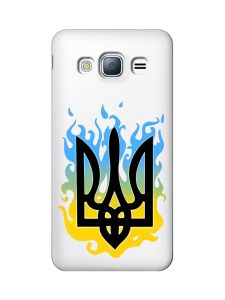 Прозорий чохол на Samsung Galaxy J3 2016 (J310) :: Тризуб Полум'я (принт 257)