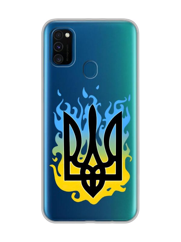 Прозорий чохол на Samsung Galaxy M30s/М21  :: Тризуб Полум'я (принт 257)