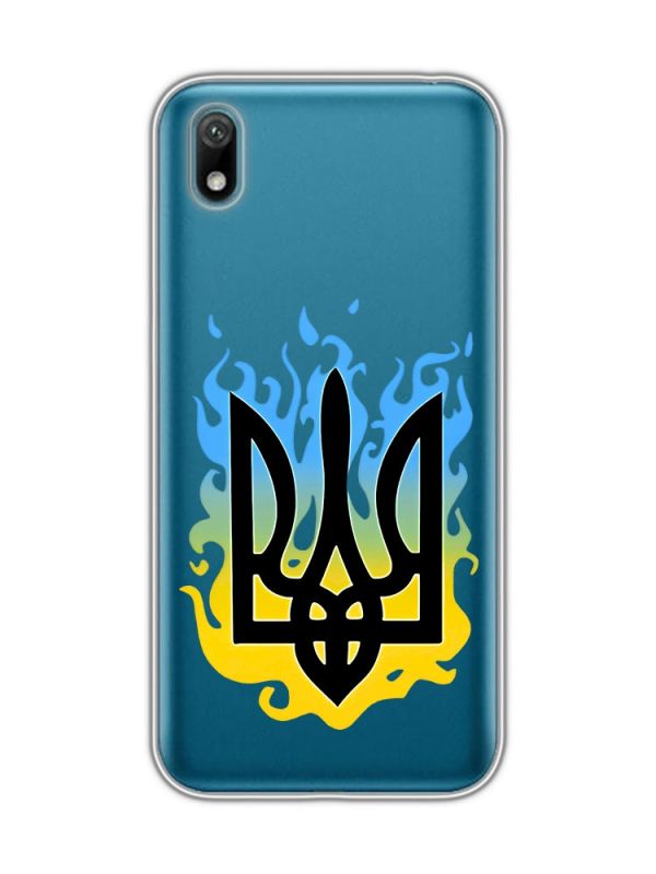 Прозорий чохол для Huawei Y5 2019/Honor 8S :: Тризуб Полум'я (принт 257)