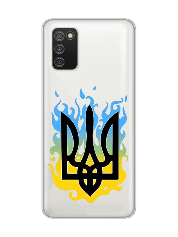 Прозорий чохол для Samsung Galaxy A02s :: Тризуб Полум'я (принт 257)