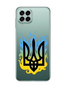 Прозорий чохол на Samsung Galaxy M33 5G :: Тризуб Полум'я (принт 257)