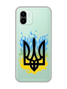 Прозорий чохол на Xiaomi Redmi A1 :: Тризуб Полум'я (принт 257)
