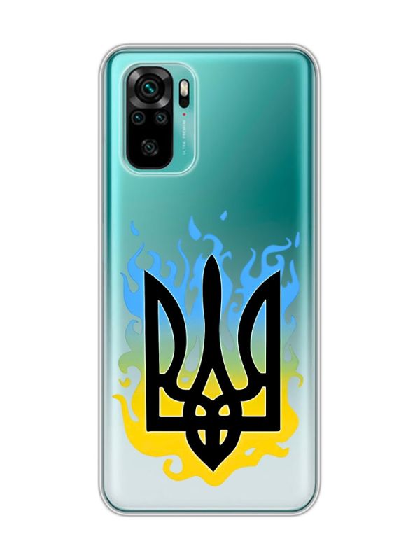 Прозорий чохол на Xiaomi Redmi Note 10 / Note 10s  :: Тризуб Полум'я (принт 257)