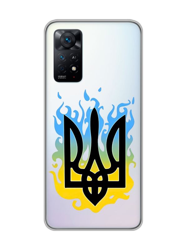 Прозорий чохол на Xiaomi Redmi Note 11 Pro :: Тризуб Полум'я (принт 257)