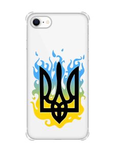 Чохол з потовщеними кутами на iPhone 7/ 7s/ 8/ 8s :: Тризуб Полум'я (принт 257)