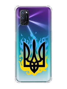 Чохол з потовщеними кутами на Oppo A52/A72/A92 :: Тризуб Полум'я (принт 257)
