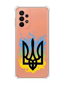 Чохол з потовщеними кутами на Samsung Galaxy A23 :: Тризуб Полум'я (принт 257)
