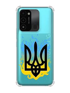 Чохол з потовщеними кутами на TECNO Spark Go 2022 :: Тризуб Полум'я (принт 257)