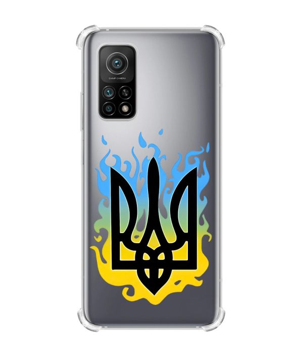Чохол з потовщеними кутами для Xiaomi Mi 10T/Mi 10T Pro :: Тризуб Полум'я (принт 257)
