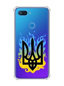 Чохол із потовщеними кутами на Xiaomi Mi 8 Lite :: Тризуб Полум'я (принт 257)