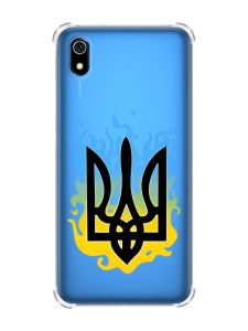 Чохол з потовщеними кутами для Xiaomi Redmi 7A :: Тризуб Полум'я (принт 257)