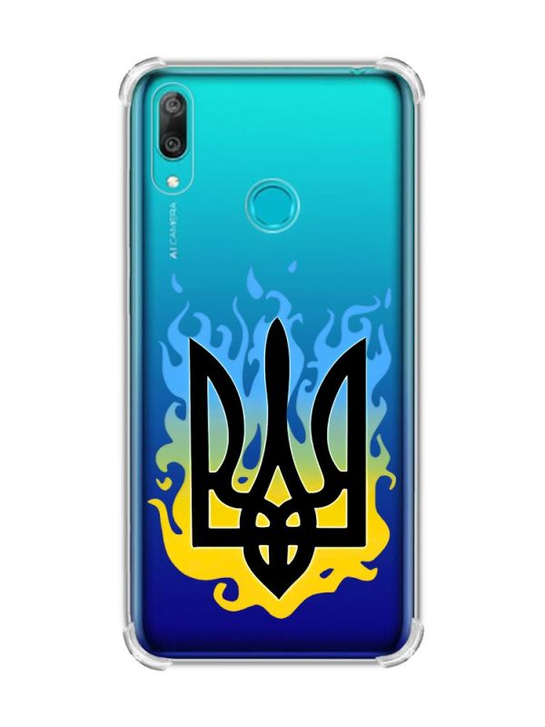 Чохол з потовщеними кутами Huawei Y7 2019/Y7 prime 2019 :: Тризуб Полум'я (принт 257)