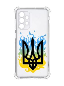 Чохол із потовщеними кутами на Oppo A72 5G :: Тризуб Полум'я (принт 257)