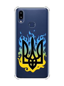 Чохол з потовщеними кутами на Samsung Galaxy A10s (A107) :: Тризуб Полум'я (принт 257)