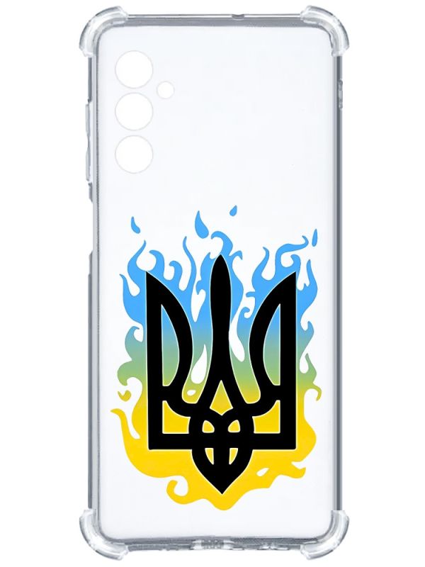 Чохол з потовщеними кутами на Samsung Galaxy A14 5G :: Тризуб Полум'я (принт 257)