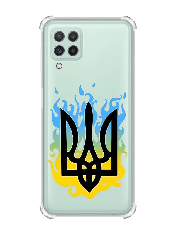Чохол з потовщеними кутами на Samsung Galaxy A22 4G/M32/M22 :: Тризуб Полум'я (принт 257)