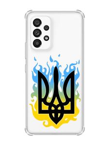 Чохол з потовщеними кутами на Samsung Galaxy A53 :: Тризуб Полум'я (принт 257)