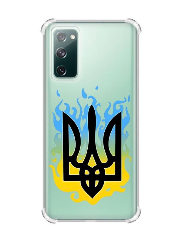 Чохол з потовщеними кутами на Galaxy S20 FE :: Тризуб Полум'я (принт 257)