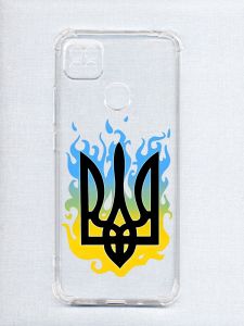 Чохол з потовщеними кутами на Xiaomi Redmi 9C/10A :: Тризуб Полум'я (принт 257)