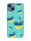 Матовий бірюзовий чохол на Apple iPhone 13 :: Сердечка. Україна (принт 258)