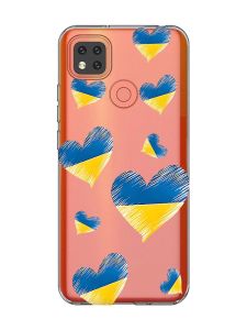 Прозорий чохол для Xiaomi Redmi 9C/10A :: Сердечка. Україна (принт 258)