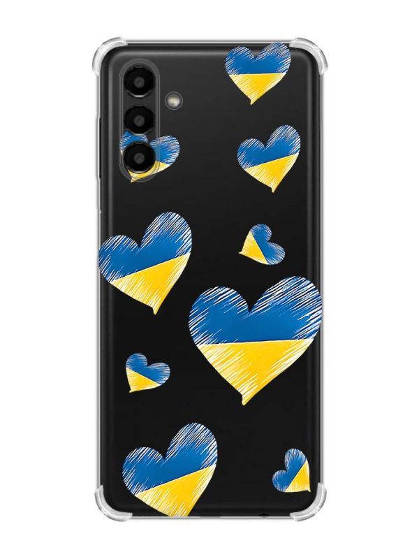 Чохол із потовщеними кутами на Samsung Galaxy A04s/A13 5G :: Сердечка. Україна (принт 258)
