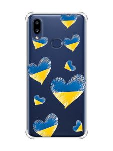 Чохол з потовщеними кутами на Samsung Galaxy A10s (A107) :: Сердечка. Україна (принт 258)