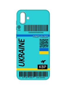 Матовий бірюзовий чохол на Samsung Galaxy A04 :: Авіаквиток Україна (принт 262)