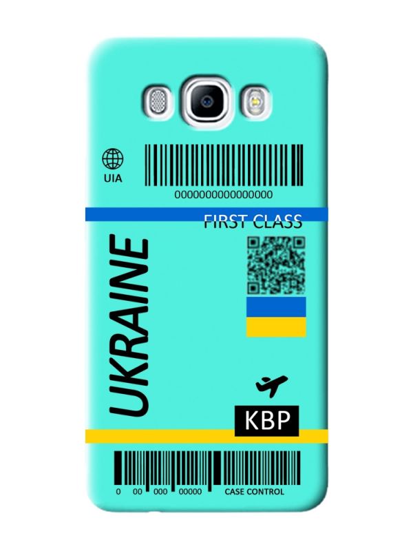 Матовий бірюзовий чохол на Samsung Galaxy J7(2016) J710 :: Авіаквиток Україна (принт 262)