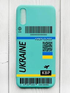 Матовий бірюзовий чохол на Xiaomi Redmi 9А :: Авіаквиток Україна (принт 262)