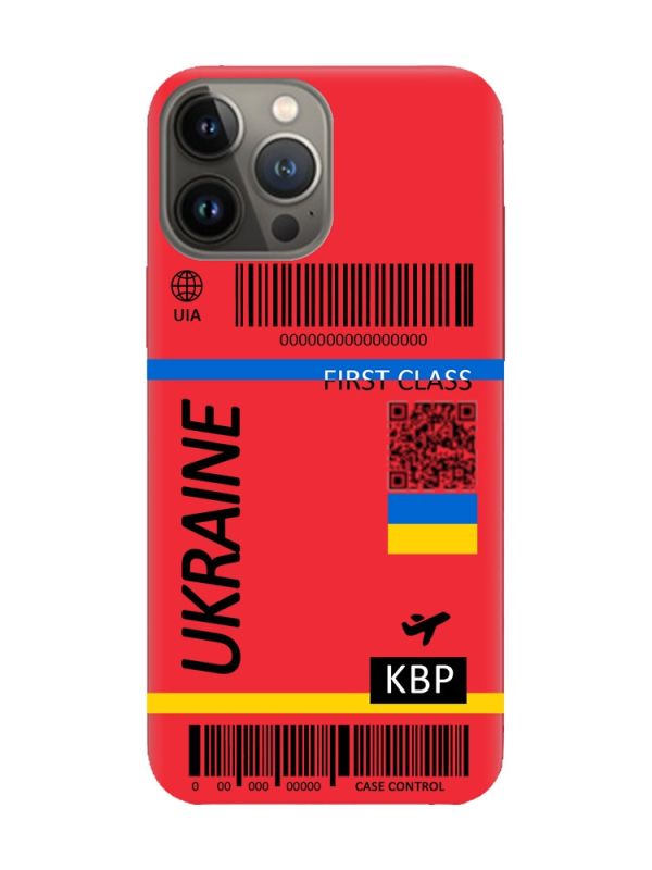 Матовий червоний чохол на Apple iPhone 13 Pro :: Авіаквиток Україна (принт 262)