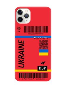 Матовий червоний чохол на iPhone 11 Pro Max (6.5) :: Авіаквиток Україна (принт 262)