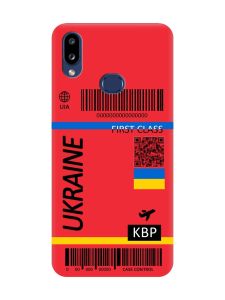 Матовий червоний чохол на Samsung Galaxy A10s (A107) :: Авіаквиток Україна (принт 262)