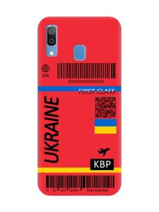 Матовий червоний чохол на Samsung Galaxy A30 (2019) / A20 (2019) :: Авіаквиток Україна (принт 262)