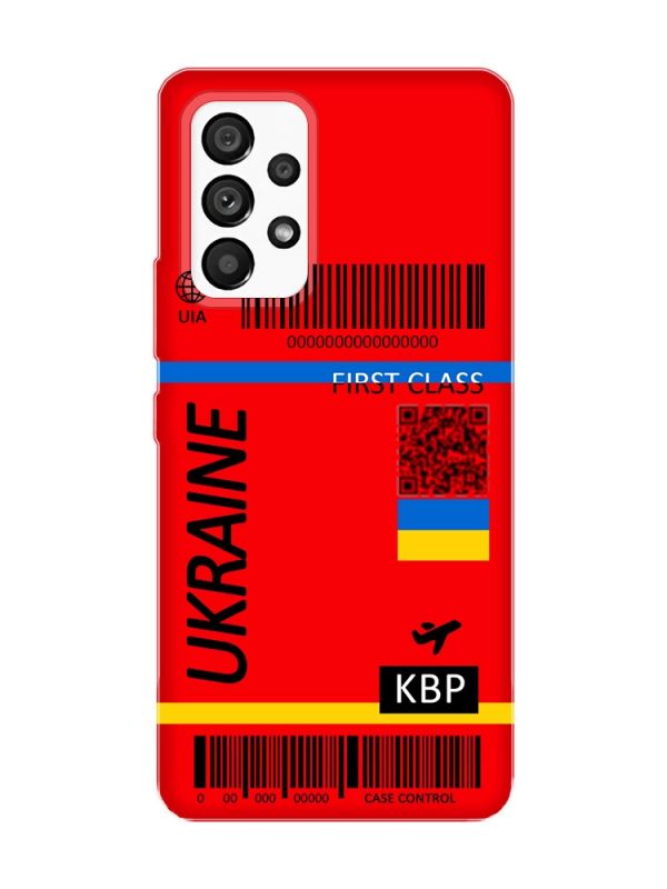 Матовий червоний чохол на Samsung Galaxy A53 4G/5G :: Авіаквиток Україна (принт 262)