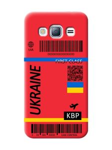 Матовий червоний чохол на Samsung Galaxy J3 / J310 :: Авіаквиток Україна (принт 262)