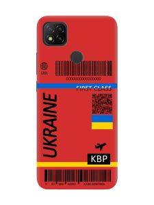 Матовий червоний чохол на Xiaomi Redmi 9C/10A :: Авіаквиток Україна (принт 262)