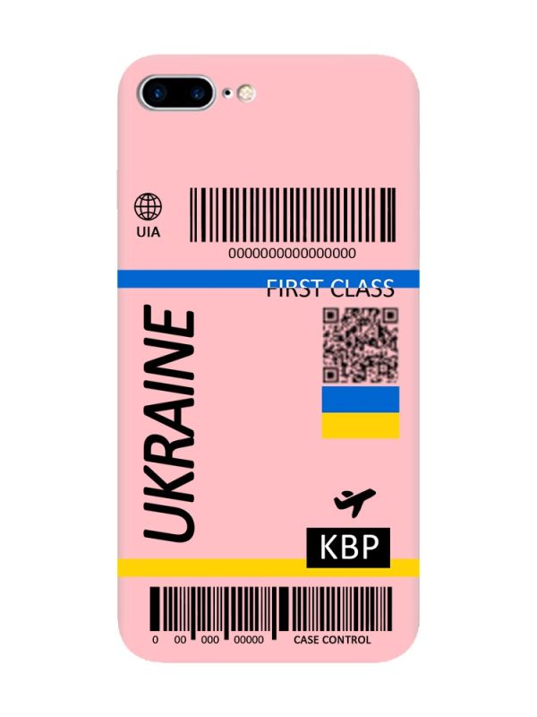 Матовий рожевий чохол на iPhone 7 Plus/8 Plus :: Авіаквиток Україна (принт 262)